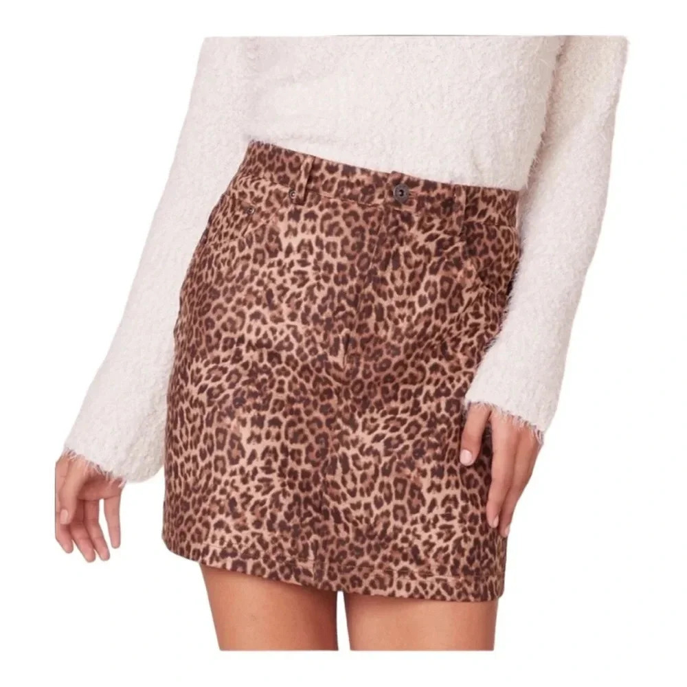 BB Dakota Here Kitty Print Skirt